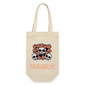 My favorite season is the fall of the patriarchy - Geschenkbeutel für Flaschen - Natur - Vorne