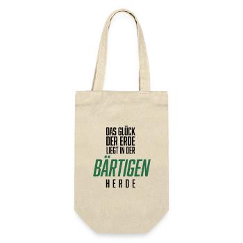 Bart, Bartträger, Lustiger Spruch, Bärtige Herde - Geschenkbeutel für Flaschen - Natur - Vorne