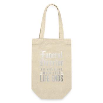 Undertaker saying end of life - Halloween - Gift Bag for Bottles - nature - Front