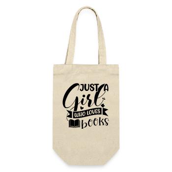 Just a girl who loves books - Gift Bag for Bottles - nature - Front