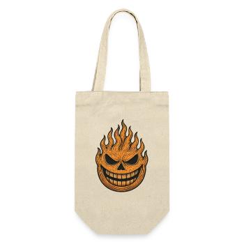 Halloween pumpkin flame design - Gift Bag for Bottles - nature - Front