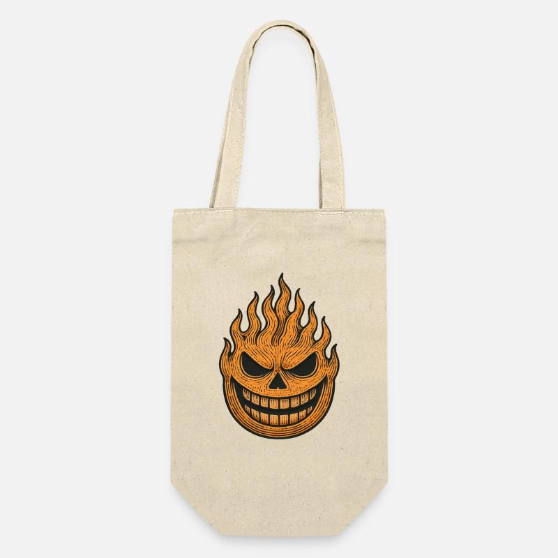 Halloween pumpkin flame design - Gift Bag for Bottles - nature