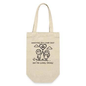 Anniversary of mutual harassment since 1991 - Gift Bag for Bottles - nature - Front