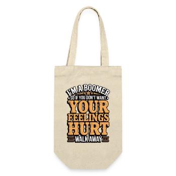 Ich bin ein Boomer Spruch Shirt - Geschenkbeutel für Flaschen - Natur - Vorne
