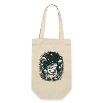 Kosmischer Frosch Mit Sternbildern Und Pilzen - Geschenkbeutel für Flaschen - Natur - Vorne