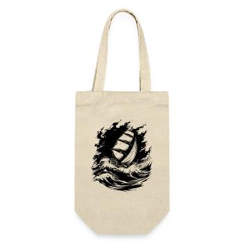 Illustration artistique de voile marin - Sac à bouteille - nature - Devant