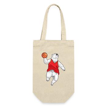 Polar Bear Basketball Player Basketball Sports - Gift Bag for Bottles - nature - Front