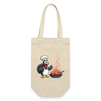Thanksgiving Turkey Cook - Gift Bag for Bottles - nature - Front