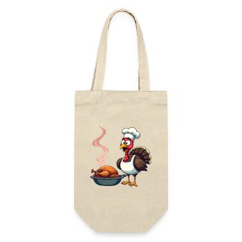 Thanksgiving Turkey Cook - Gift Bag for Bottles - nature - Front