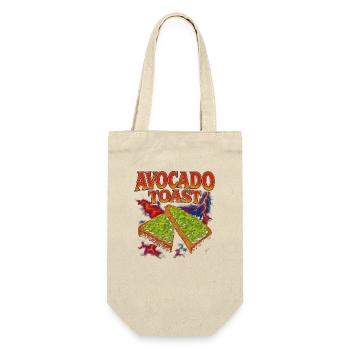 Avocado Toast Nourriture préférée Drôle Bizarre des années 90 T - Sac à bouteille - nature - Devant