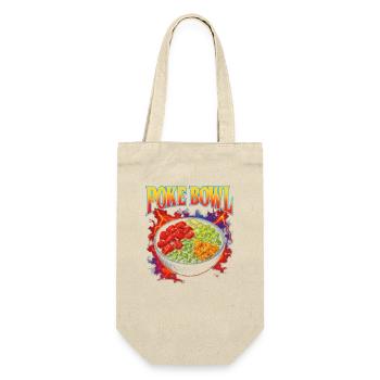Poke Bowl Nourriture préférée Drôle Bizarre Poke des années 90 - Sac à bouteille - nature - Devant