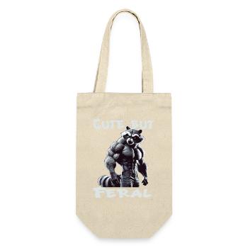 Raccoon Muscle Feral - Geschenkbeutel für Flaschen - Natur - Vorne