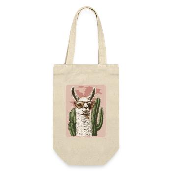 Lama - Geschenkbeutel für Flaschen - Natur - Vorne