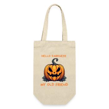 Hello Darkness Pumpkin Halloween Humor Kürbis - Gift Bag for Bottles - nature - Front