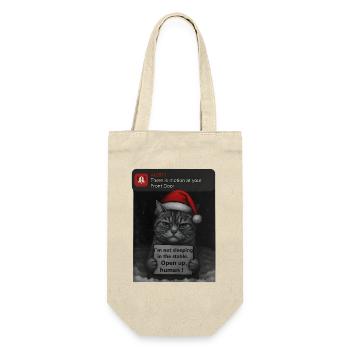 Cat Christmas with funny saying cats - Gift Bag for Bottles - nature - Front