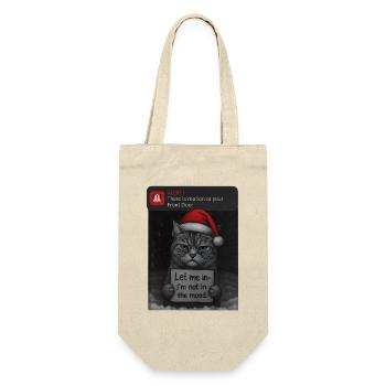 Cat Christmas with funny saying cats - Gift Bag for Bottles - nature - Front