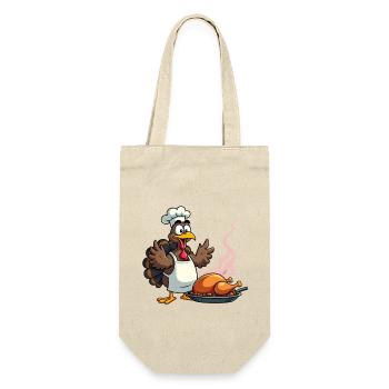 Thanksgiving Turkey Cook - Gift Bag for Bottles - nature - Front