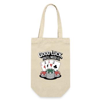 Good luck poker card motif - Gift Bag for Bottles - nature - Front