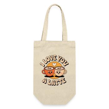 Je t’aime un latte - Sac à bouteille - nature - Devant