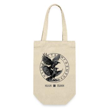Vegvisir Hugin & Munin, les corbeaux d’Odin Viking - Sac à bouteille - nature - Devant