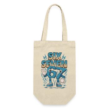 Kids Meme 67 Six Seven 6 7 Italian Brainrot Shirt - Gift Bag for Bottles - nature - Front