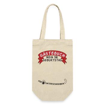 Guestbook My 38th Birthday Gift Idea - Gift Bag for Bottles - nature - Front