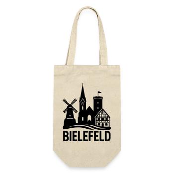 bielefeld silhouette - Geschenkbeutel für Flaschen - Natur - Vorne