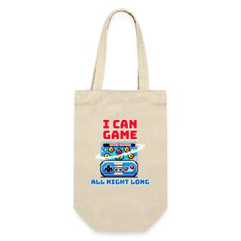 I Can Game All Night Long Retro Gaming - Gift Bag for Bottles - nature - Front