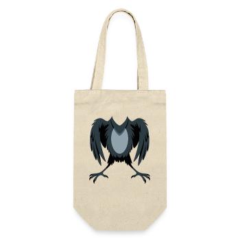 Rabenflügel Silhouette - Geschenkbeutel für Flaschen - Natur - Vorne