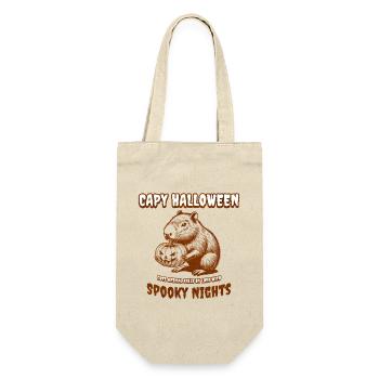 Capy Halloween – Capybara with pumpkin - Gift Bag for Bottles - nature - Front