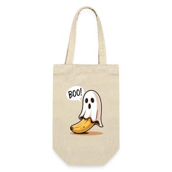 Banane Geist Halloween - Geschenkbeutel für Flaschen - Natur - Vorne