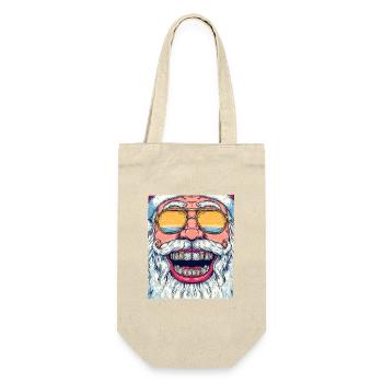 Santa Claus Cool Christmas - Gift Bag for Bottles - nature - Front