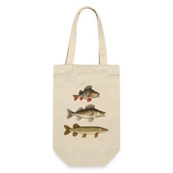 Pike Zander Perch Predatory Fish Fishing Anglers - Gift Bag for Bottles - nature - Front