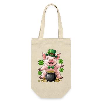 Trèfle de cochon chanceux - Sac à bouteille - nature - Devant