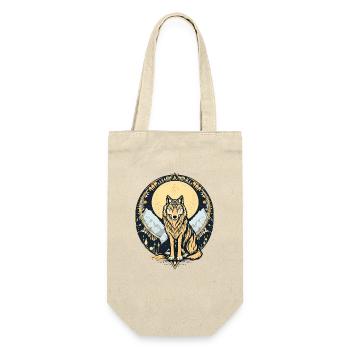 Boho Wolf - Gift Bag for Bottles - nature - Front