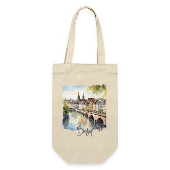 Basel Watercolor, Basel Switzerland - Gift Bag for Bottles - nature - Front