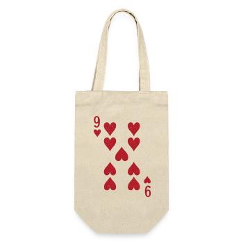 Nine Hearts Card - Gift Bag for Bottles - nature - Front