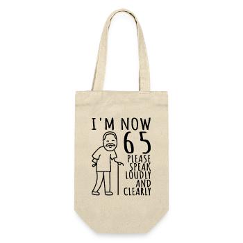 65th Birthday 65s 65th I am now 65 years old - Gift Bag for Bottles - nature - Front