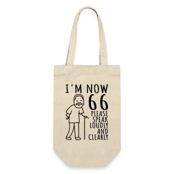66ème Anniversaire 66s 66ème J’ai maintenant 66 ans - Sac à bouteille - nature - Devant
