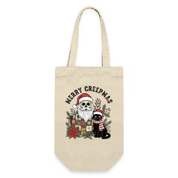 Merry Creepmas - Geschenkbeutel für Flaschen - Natur - Vorne