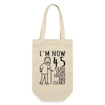 45e anniversaire 45s 45e J’ai 45 ans maintenant j’ai 45 ans - Sac à bouteille - nature - Devant