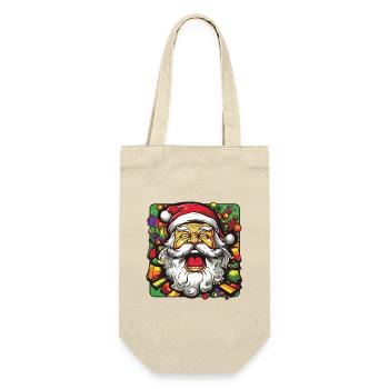 Père Noël Noël coloré Père Noël - Sac à bouteille - nature - Devant