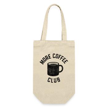 Mehr Kaffee Club Becher - Geschenkbeutel für Flaschen - Natur - Vorne
