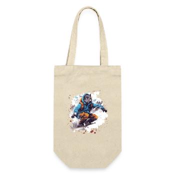 Wolf Snowboard - Gift Bag for Bottles - nature - Front