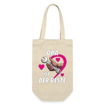 WRENCH HEART GRANDPA THE BEST - Gift Bag for Bottles - nature - Front