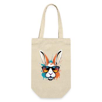 Lapin Daredevil coloré avec lunettes de soleil - Sac à bouteille - nature - Devant