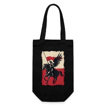 Hussard polonais avec motif de drapeau - Sac à bouteille - noir - Devant
