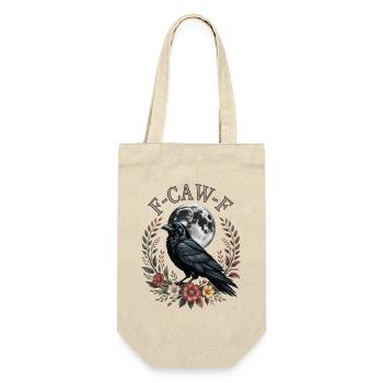 Black Crow, F-CAW-F Funny Black Bird - Gift Bag for Bottles - nature - Front