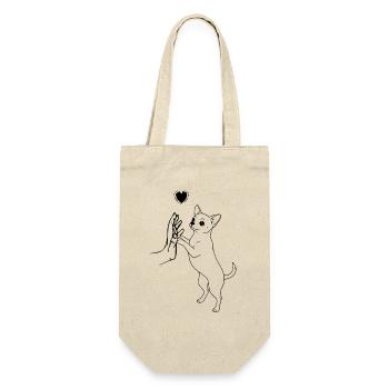 Niedliche Chihuahua Hund Liebhaber Kunst - Geschenkbeutel für Flaschen - Natur - Vorne