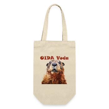 Oida Voda Groundhog Design - Gift Bag for Bottles - nature - Front